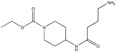 ethyl 4-[(4-aminobutanoyl)amino]piperidine-1-carboxylate 结构式