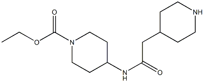 ethyl 4-[(piperidin-4-ylacetyl)amino]piperidine-1-carboxylate 结构式