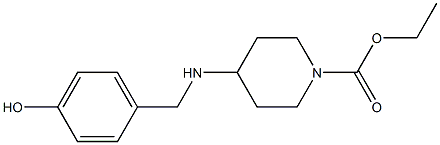 ethyl 4-{[(4-hydroxyphenyl)methyl]amino}piperidine-1-carboxylate 结构式