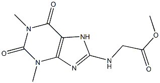 methyl 2-[(1,3-dimethyl-2,6-dioxo-2,3,6,7-tetrahydro-1H-purin-8-yl)amino]acetate 结构式