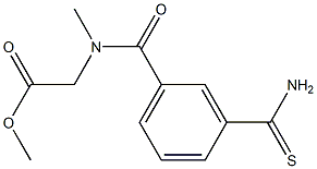 methyl 2-[(3-carbamothioylphenyl)-N-methylformamido]acetate 结构式