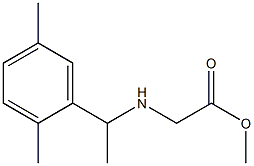 methyl 2-{[1-(2,5-dimethylphenyl)ethyl]amino}acetate 结构式