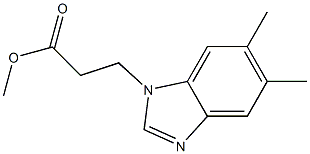 methyl 3-(5,6-dimethyl-1H-1,3-benzodiazol-1-yl)propanoate 结构式
