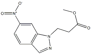 methyl 3-(6-nitro-1H-indazol-1-yl)propanoate 结构式