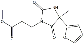 methyl 3-[4-(furan-2-yl)-4-methyl-2,5-dioxoimidazolidin-1-yl]propanoate 结构式