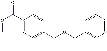 methyl 4-[(1-phenylethoxy)methyl]benzoate 结构式