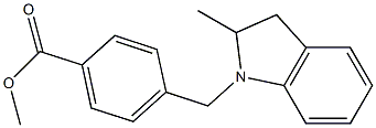 methyl 4-[(2-methyl-2,3-dihydro-1H-indol-1-yl)methyl]benzoate 结构式