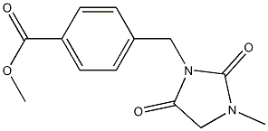 methyl 4-[(3-methyl-2,5-dioxoimidazolidin-1-yl)methyl]benzoate 结构式