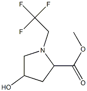 methyl 4-hydroxy-1-(2,2,2-trifluoroethyl)pyrrolidine-2-carboxylate 结构式