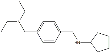 N-({4-[(diethylamino)methyl]phenyl}methyl)cyclopentanamine 结构式