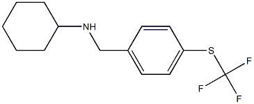 N-({4-[(trifluoromethyl)sulfanyl]phenyl}methyl)cyclohexanamine 结构式