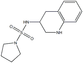 N-(1,2,3,4-tetrahydroquinolin-3-yl)pyrrolidine-1-sulfonamide 结构式