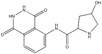 N-(1,4-dioxo-1,2,3,4-tetrahydrophthalazin-5-yl)-4-hydroxypyrrolidine-2-carboxamide 结构式