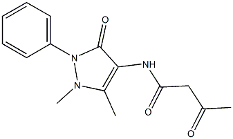 N-(1,5-dimethyl-3-oxo-2-phenyl-2,3-dihydro-1H-pyrazol-4-yl)-3-oxobutanamide 结构式