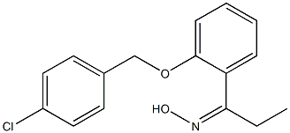 N-(1-{2-[(4-chlorophenyl)methoxy]phenyl}propylidene)hydroxylamine 结构式