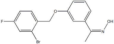 N-(1-{3-[(2-bromo-4-fluorophenyl)methoxy]phenyl}ethylidene)hydroxylamine 结构式