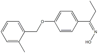 N-(1-{4-[(2-methylphenyl)methoxy]phenyl}propylidene)hydroxylamine 结构式