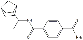 N-(1-{bicyclo[2.2.1]heptan-2-yl}ethyl)-4-carbamothioylbenzamide 结构式