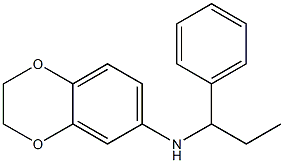 N-(1-phenylpropyl)-2,3-dihydro-1,4-benzodioxin-6-amine 结构式