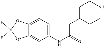 N-(2,2-difluoro-1,3-benzodioxol-5-yl)-2-piperidin-4-ylacetamide 结构式