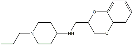 N-(2,3-dihydro-1,4-benzodioxin-2-ylmethyl)-1-propylpiperidin-4-amine 结构式