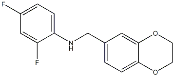 N-(2,3-dihydro-1,4-benzodioxin-6-ylmethyl)-2,4-difluoroaniline 结构式