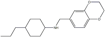 N-(2,3-dihydro-1,4-benzodioxin-6-ylmethyl)-4-propylcyclohexan-1-amine 结构式