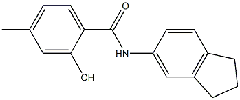 N-(2,3-dihydro-1H-inden-5-yl)-2-hydroxy-4-methylbenzamide 结构式