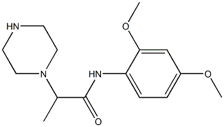 N-(2,4-dimethoxyphenyl)-2-(piperazin-1-yl)propanamide 结构式