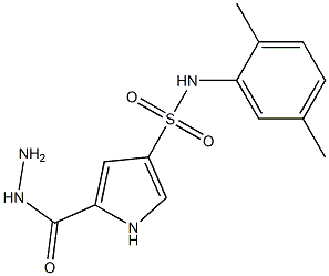 N-(2,5-dimethylphenyl)-5-(hydrazinocarbonyl)-1H-pyrrole-3-sulfonamide 结构式