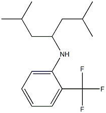 N-(2,6-dimethylheptan-4-yl)-2-(trifluoromethyl)aniline 结构式