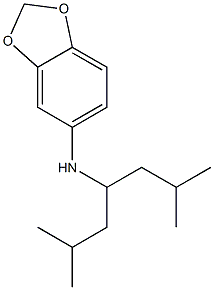 N-(2,6-dimethylheptan-4-yl)-2H-1,3-benzodioxol-5-amine 结构式