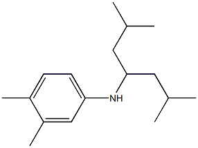 N-(2,6-dimethylheptan-4-yl)-3,4-dimethylaniline 结构式