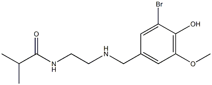 N-(2-{[(3-bromo-4-hydroxy-5-methoxyphenyl)methyl]amino}ethyl)-2-methylpropanamide 结构式