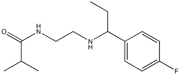 N-(2-{[1-(4-fluorophenyl)propyl]amino}ethyl)-2-methylpropanamide 结构式