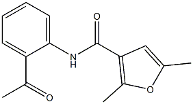 N-(2-acetylphenyl)-2,5-dimethyl-3-furamide 结构式