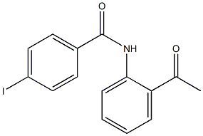 N-(2-acetylphenyl)-4-iodobenzamide 结构式