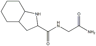 N-(2-amino-2-oxoethyl)octahydro-1H-indole-2-carboxamide 结构式