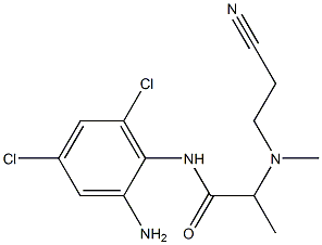 N-(2-amino-4,6-dichlorophenyl)-2-[(2-cyanoethyl)(methyl)amino]propanamide 结构式