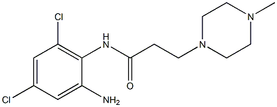 N-(2-amino-4,6-dichlorophenyl)-3-(4-methylpiperazin-1-yl)propanamide 结构式