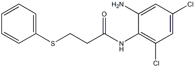 N-(2-amino-4,6-dichlorophenyl)-3-(phenylsulfanyl)propanamide 结构式