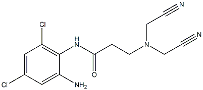 N-(2-amino-4,6-dichlorophenyl)-3-[bis(cyanomethyl)amino]propanamide 结构式