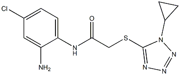 N-(2-amino-4-chlorophenyl)-2-[(1-cyclopropyl-1H-1,2,3,4-tetrazol-5-yl)sulfanyl]acetamide 结构式