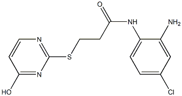 N-(2-amino-4-chlorophenyl)-3-[(4-hydroxypyrimidin-2-yl)sulfanyl]propanamide 结构式