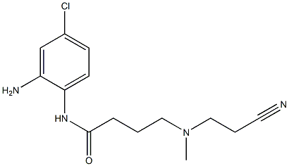 N-(2-amino-4-chlorophenyl)-4-[(2-cyanoethyl)(methyl)amino]butanamide 结构式