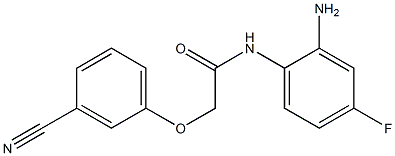 N-(2-amino-4-fluorophenyl)-2-(3-cyanophenoxy)acetamide 结构式