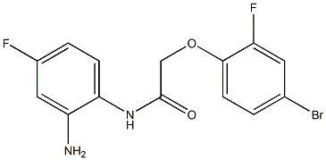 N-(2-amino-4-fluorophenyl)-2-(4-bromo-2-fluorophenoxy)acetamide 结构式