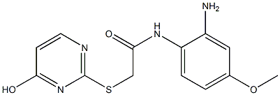 N-(2-amino-4-methoxyphenyl)-2-[(4-hydroxypyrimidin-2-yl)sulfanyl]acetamide 结构式