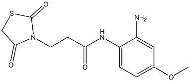 N-(2-amino-4-methoxyphenyl)-3-(2,4-dioxo-1,3-thiazolidin-3-yl)propanamide 结构式