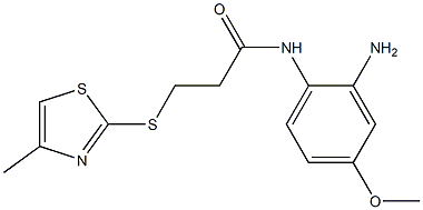 N-(2-amino-4-methoxyphenyl)-3-[(4-methyl-1,3-thiazol-2-yl)sulfanyl]propanamide 结构式